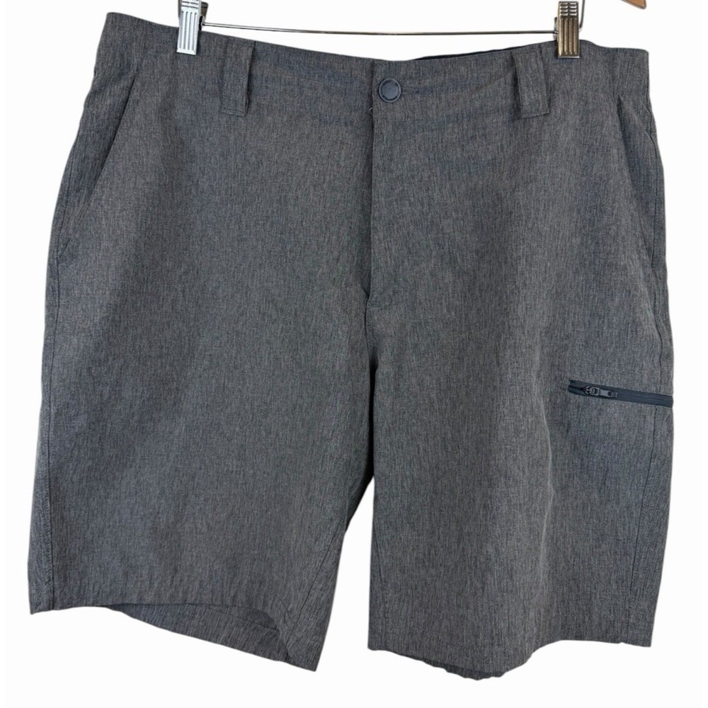 ZeroXposur Men's Travel Series Performance Shorts Size 36 Gray Nylon Stretch